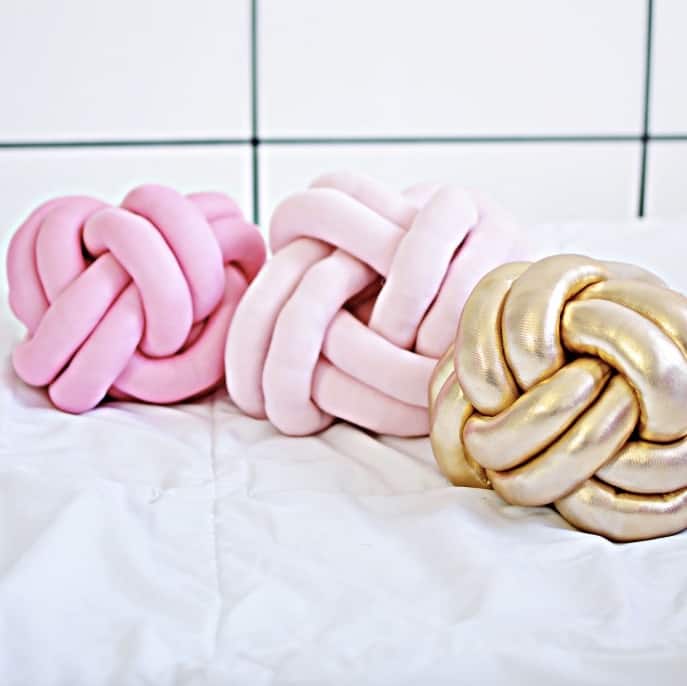 Modern knot pillows