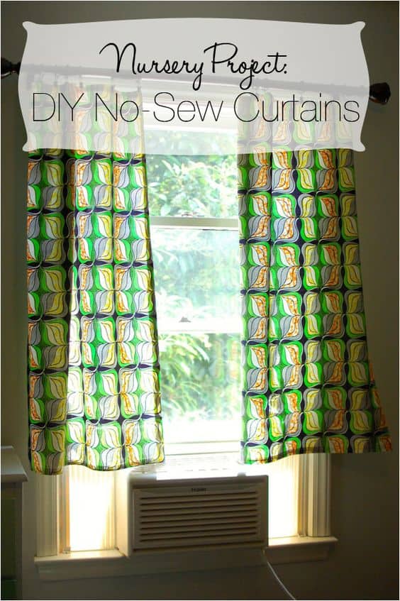 No-sew curtains from bed sheets