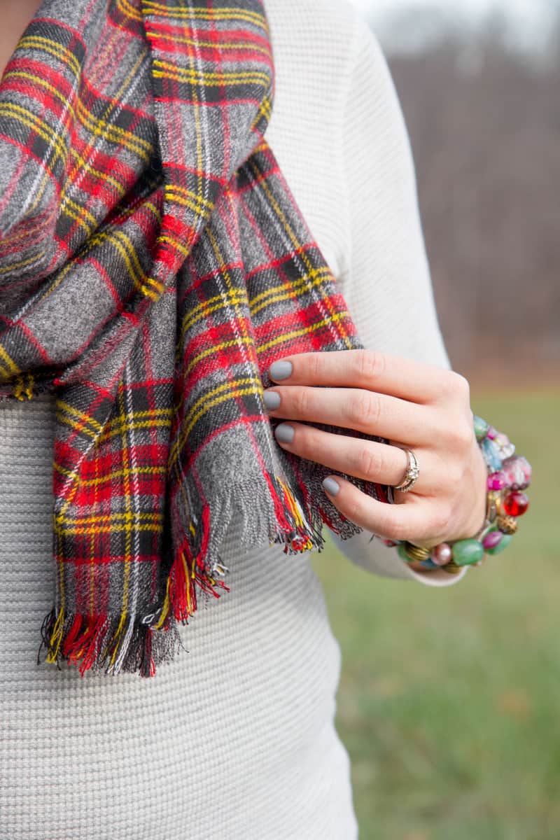 No sew flannel blanket scarf