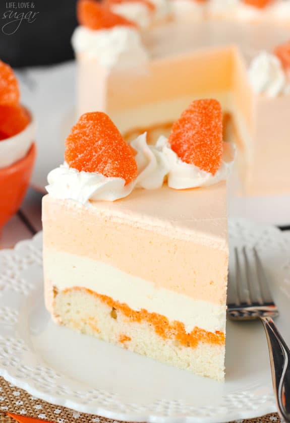 Orange creamsicle ice cream cake