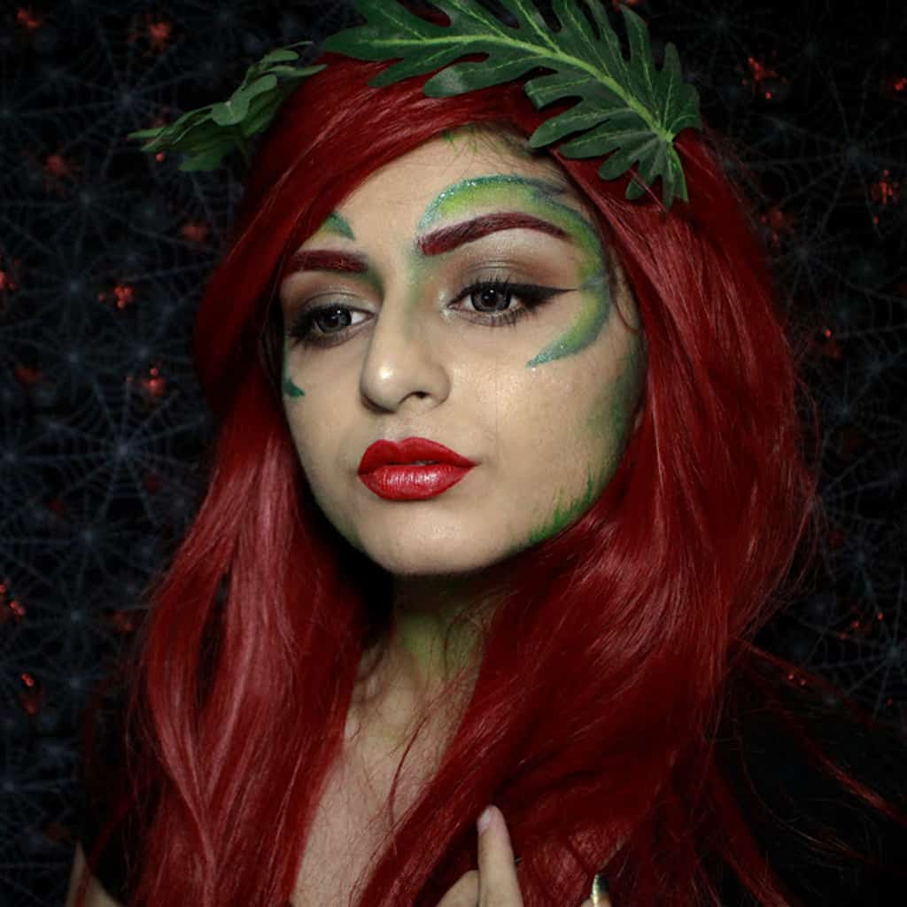Poison Ivy inspired makeup