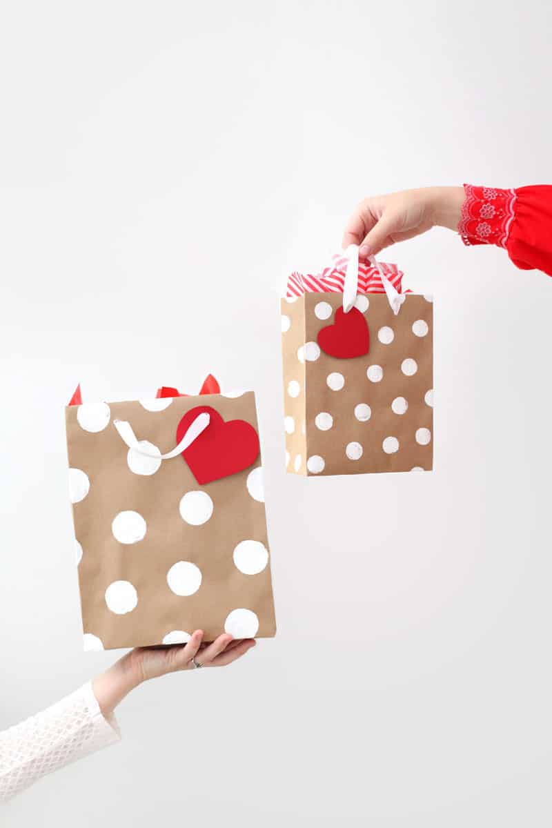 Polka dot gift bags
