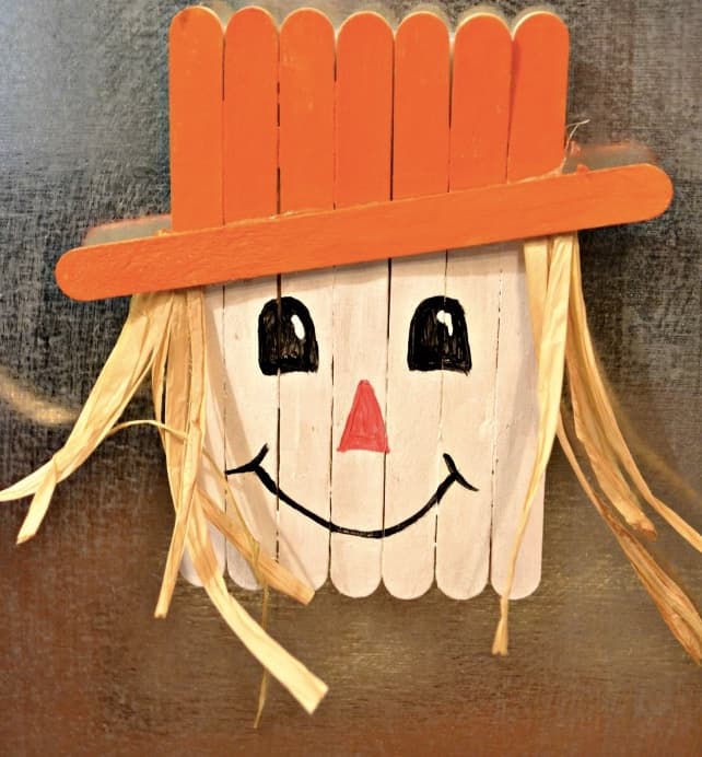 Popsicle stick scarecrow