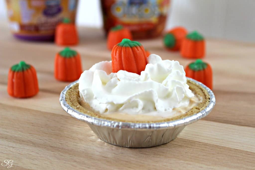 Pumpkin yogurt and whipped cream pie