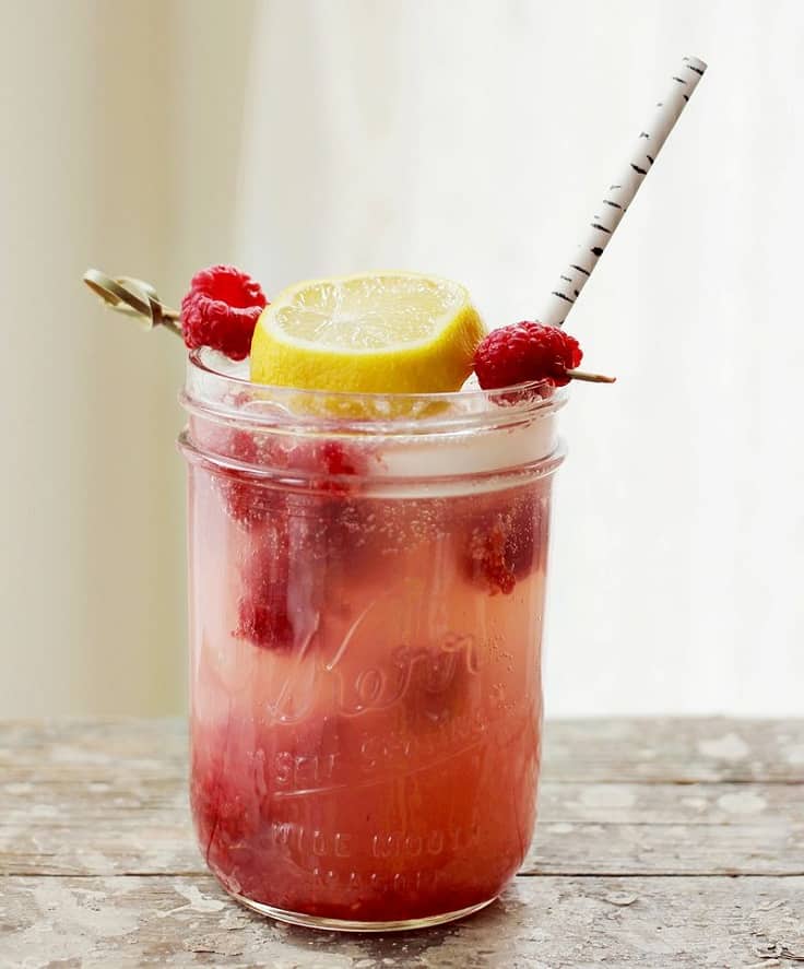 Raspberry lemon cocktail