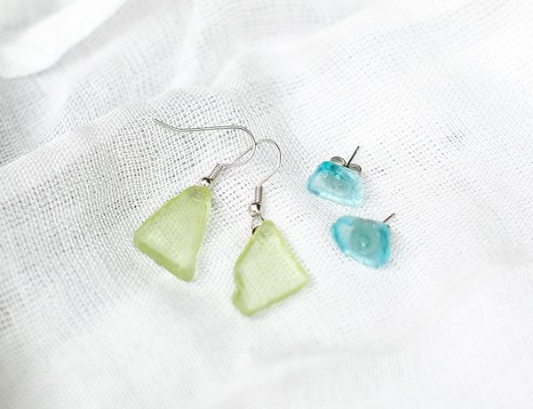 Sea glass earrings