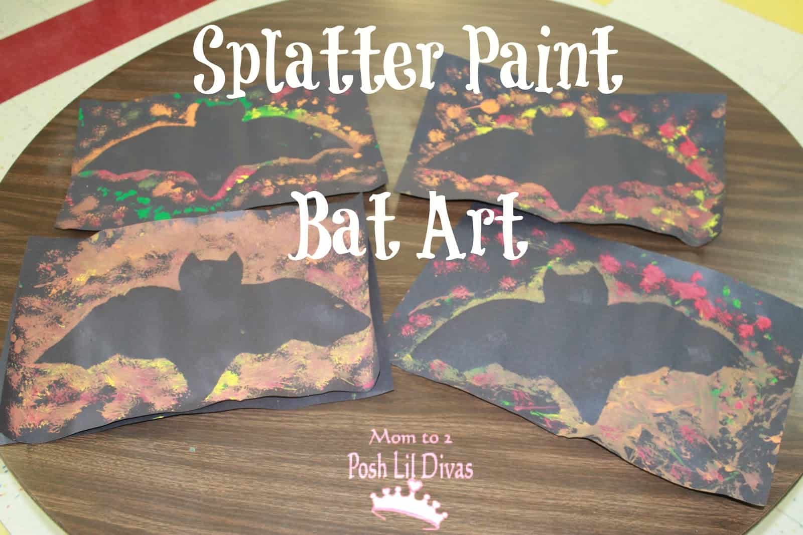 Splatter paint bat art