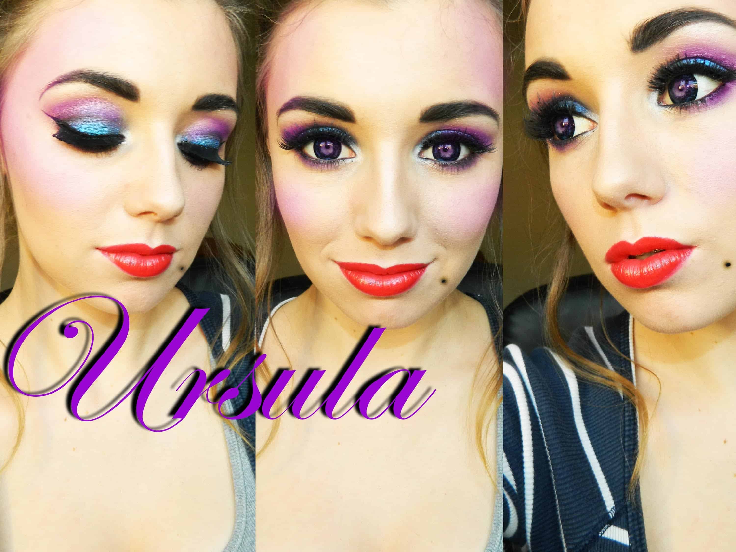 Ursula the sea witch inspired makeup