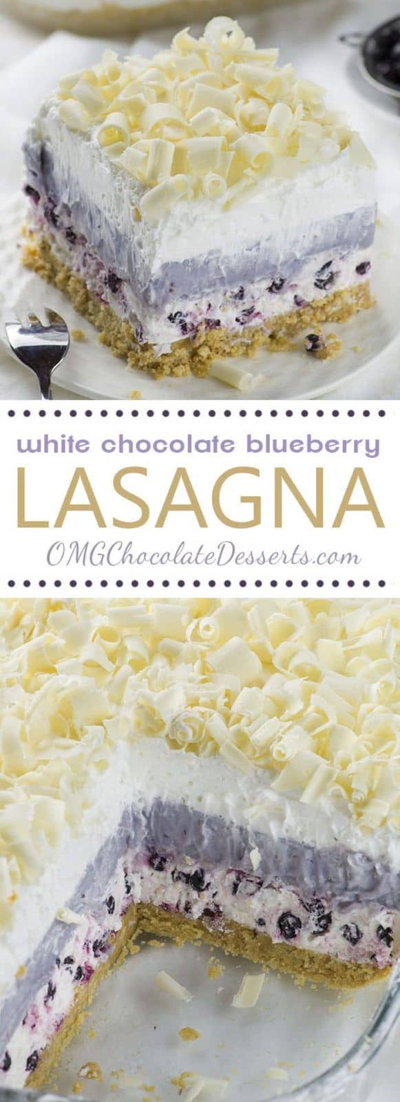 White chocolate blueberry lasagna