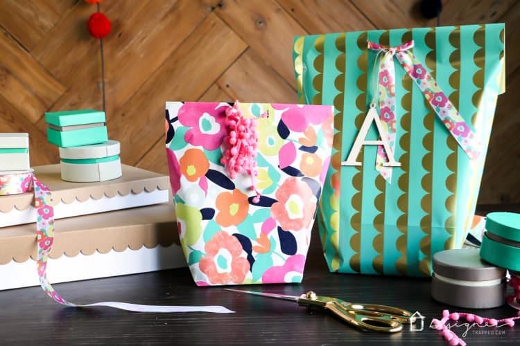 Wrapping paper gift bags