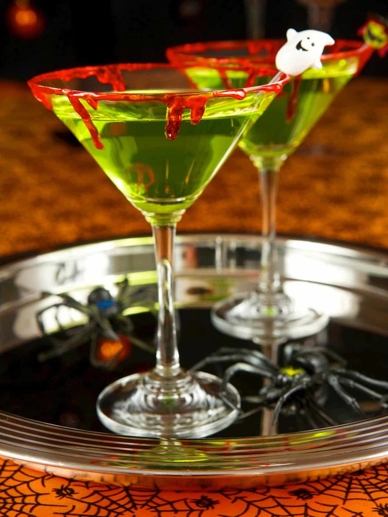Zombie slime cocktails