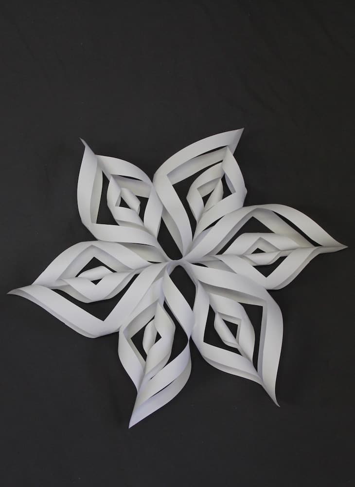 3D paper snowflake