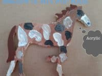 Acrylic paint and cardboard horse 200x150 15 Cute Horse Crafts for Kids