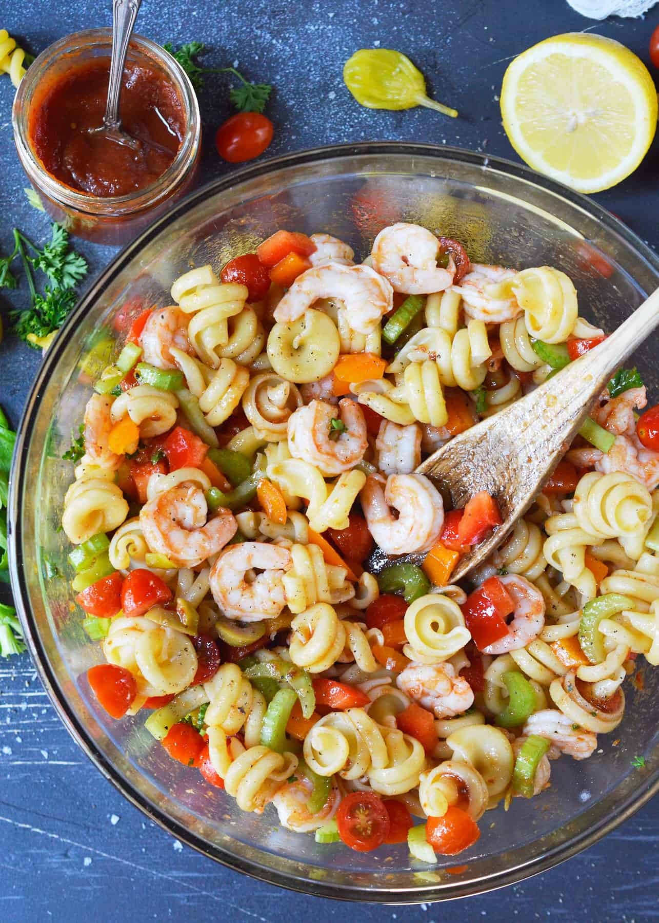Bloody Mary shrimp pasta salad A Scrumptious Healthy Treat to Enjoy: Seafood Pasta Recipes