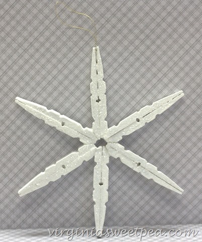Clothespin snowflake