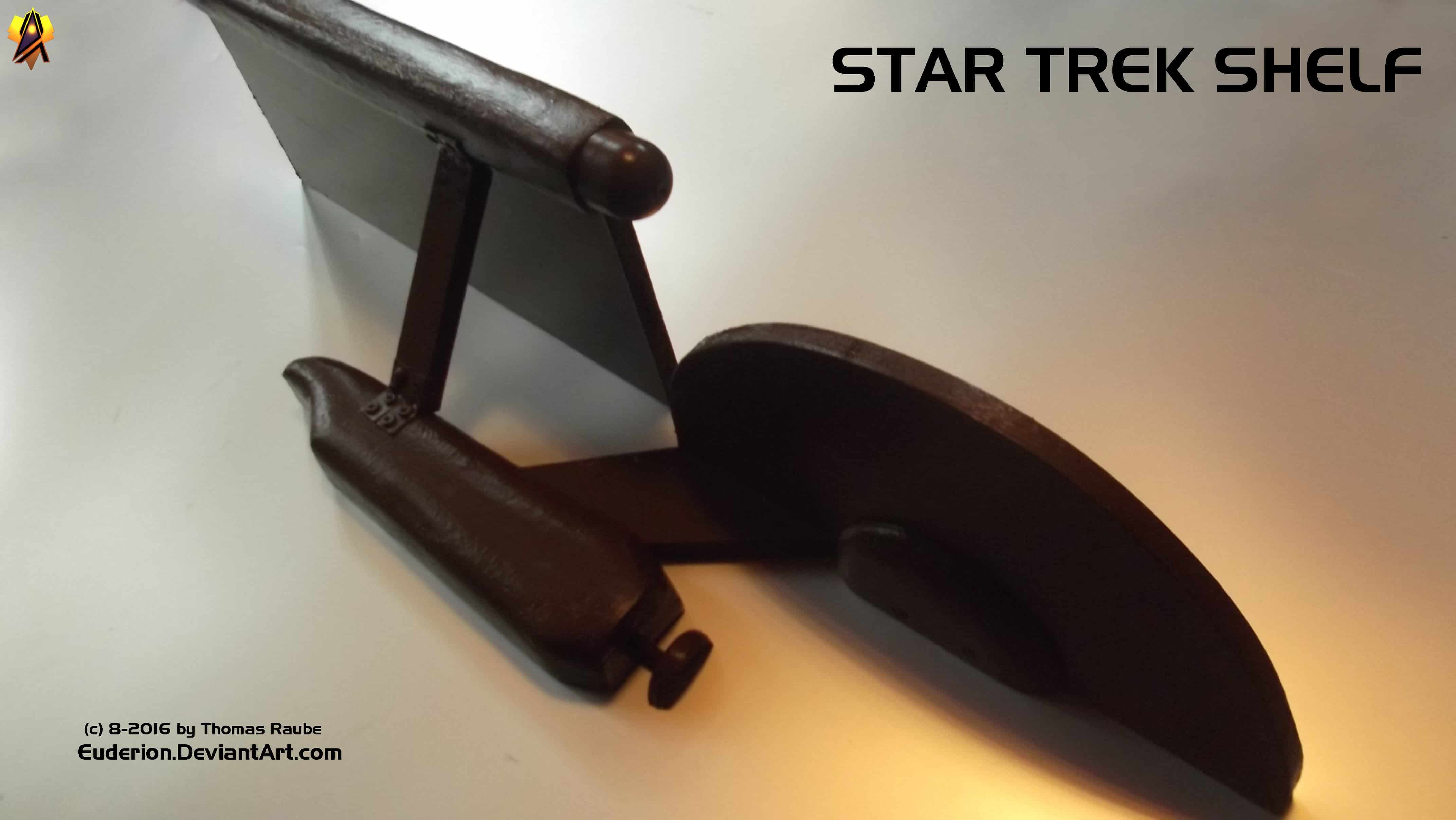 DIY Star Trek Enterprise wall shelf