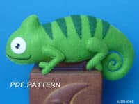 Easy felt lizard sewing project 200x150 15 Fun Lizard Themed DIY Projects
