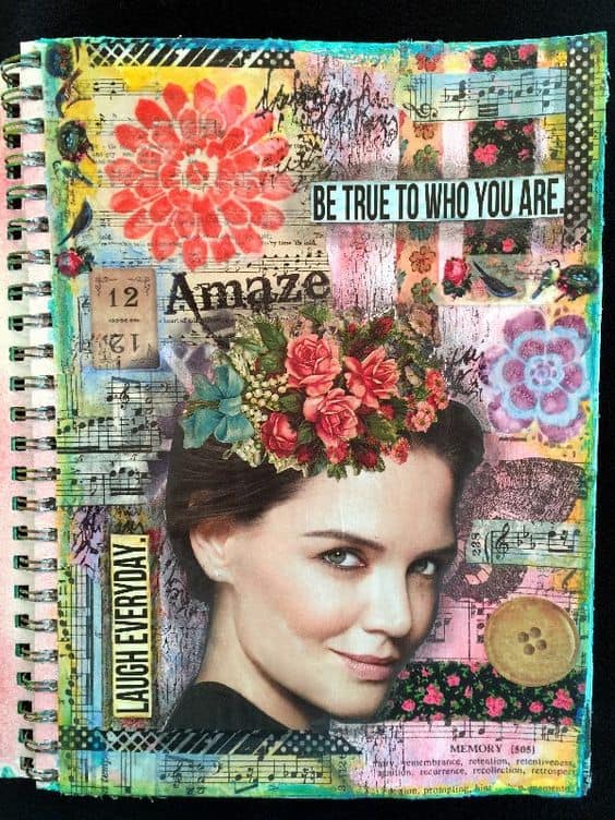 Magazine collage journal cover
