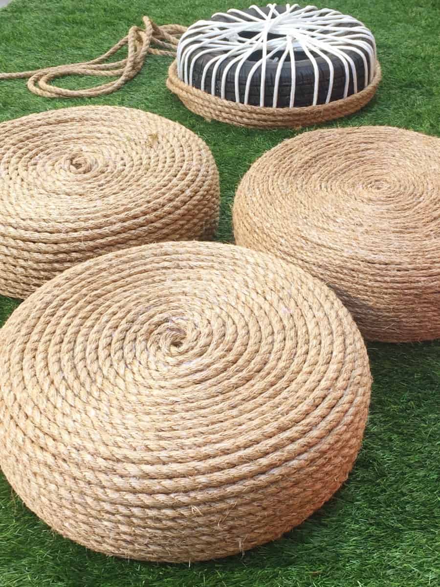 Rope ottomans