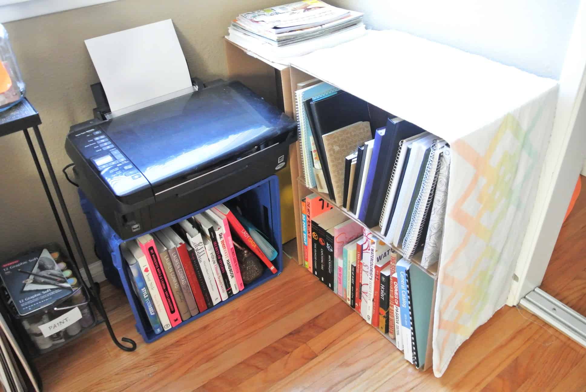 Stacking crate book storage