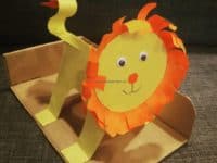 Standing paper lions 200x150 Roaring with Fun: 15 Kids’ Crafts Involving Lions