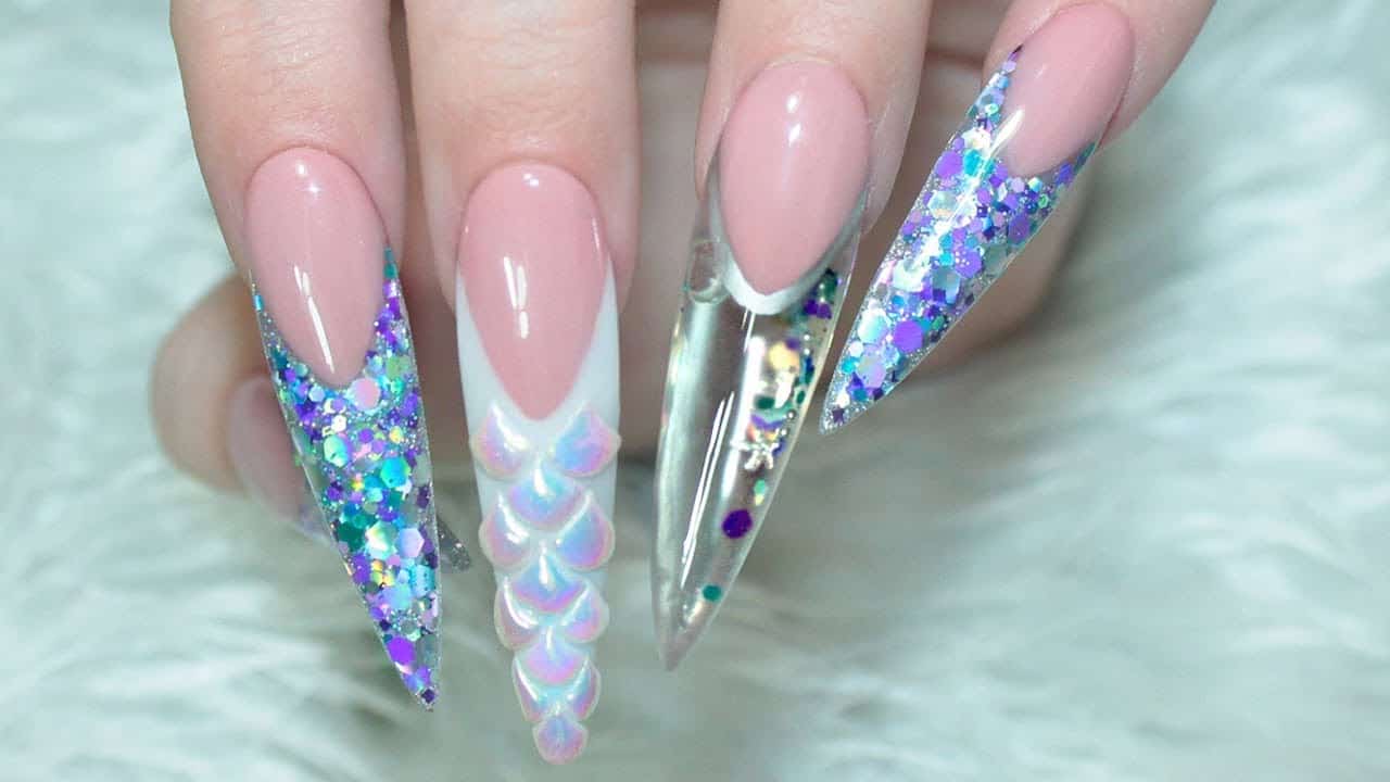 Super long mermaid nails
