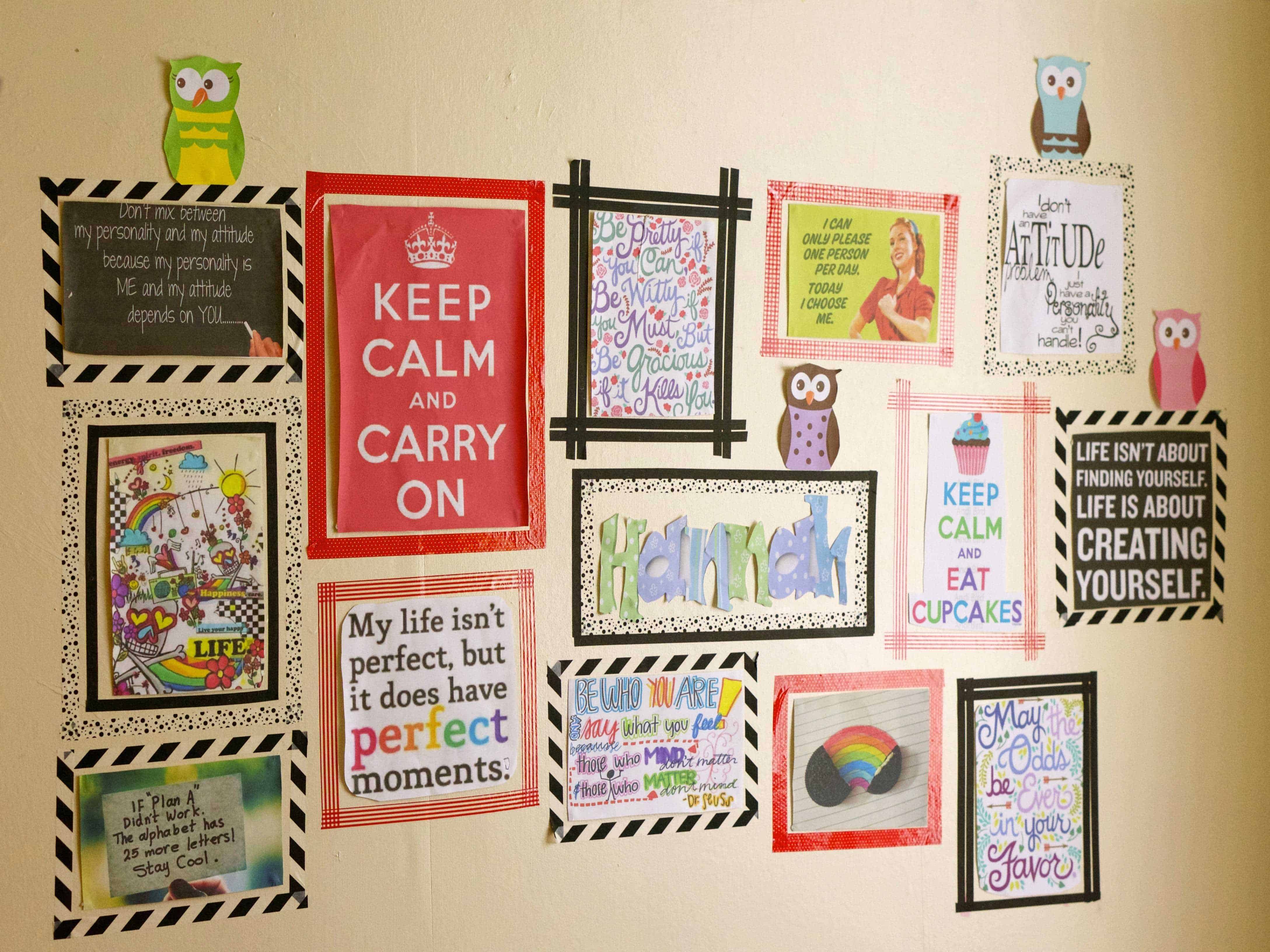 Washi tape picture ‘frame’ wall