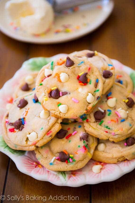 Cake batter chocolate chip cookies