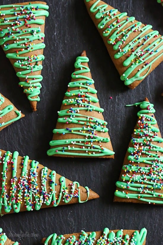 Christmas tree gingerbread cookies