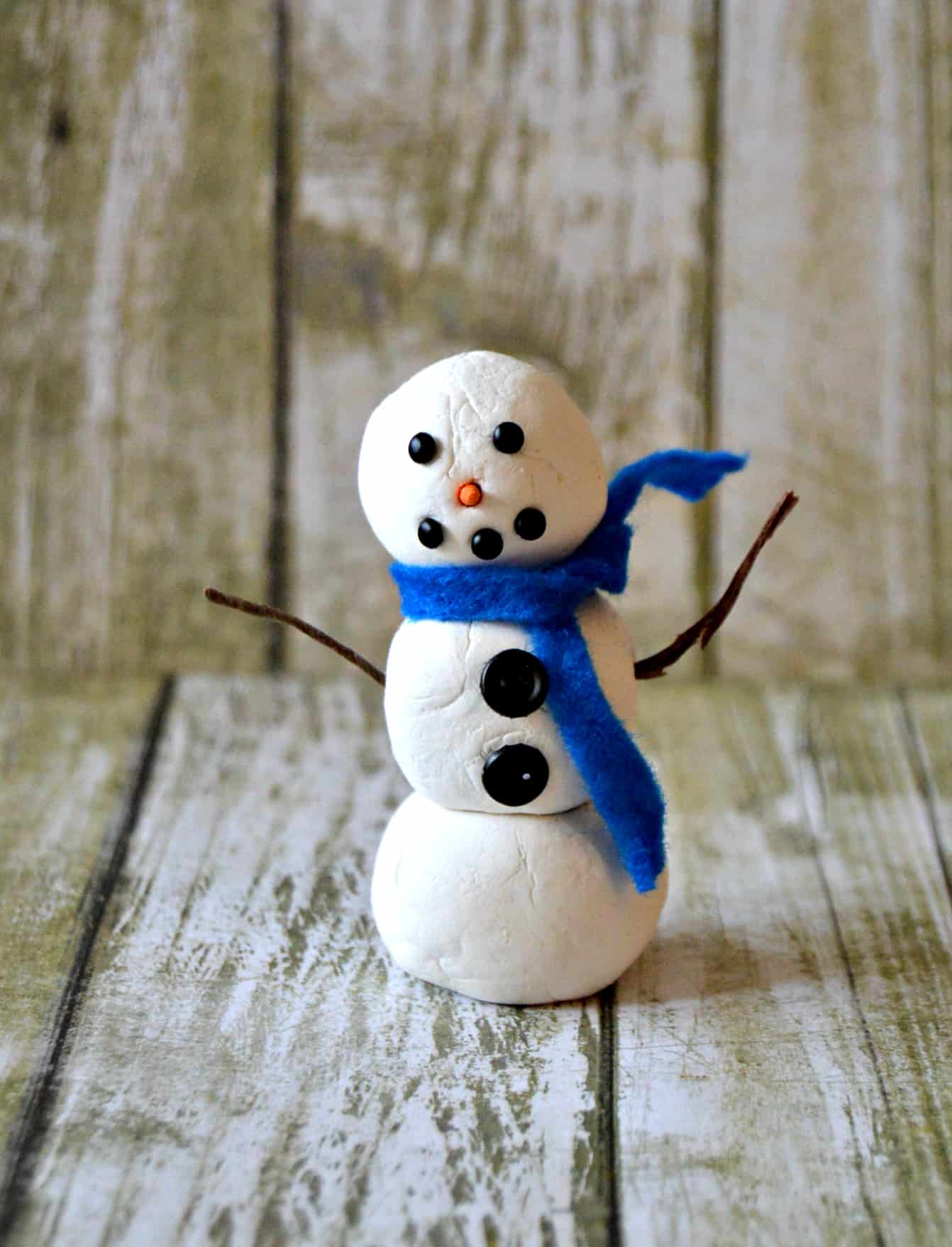 Snowman Clay Craft for Kids