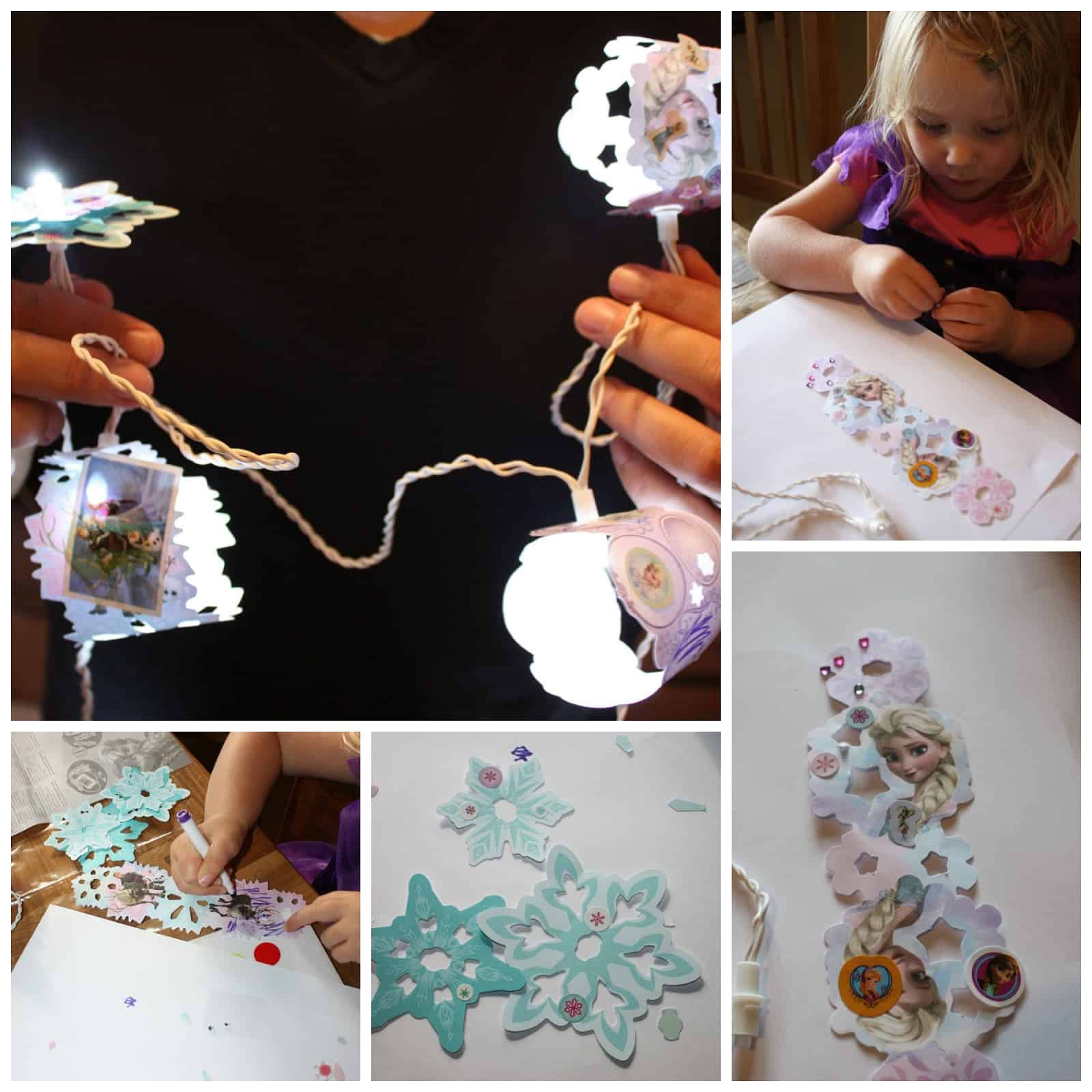 Cut out Frozen snowflake string lights