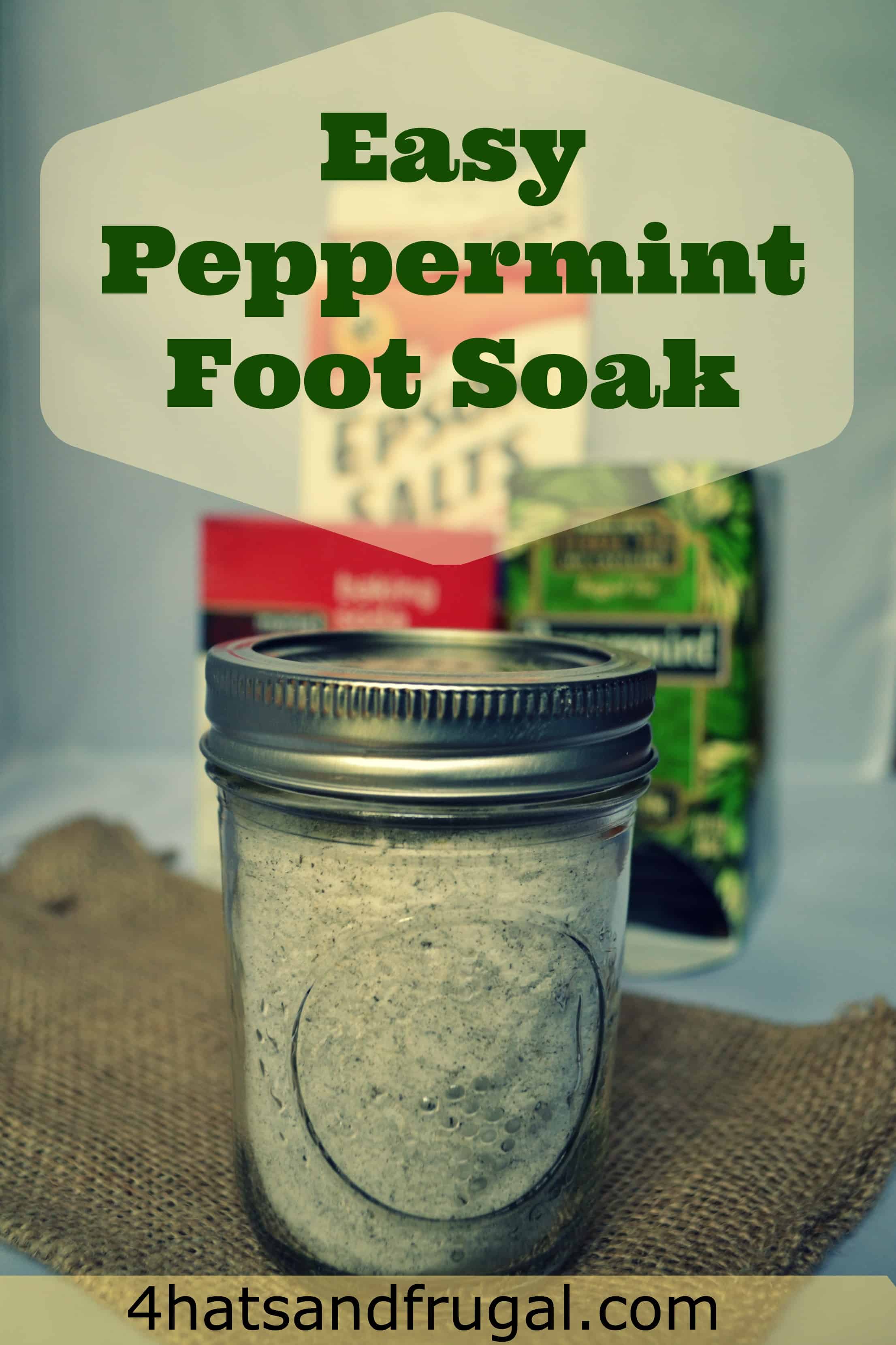 Easy peppermint foot soak