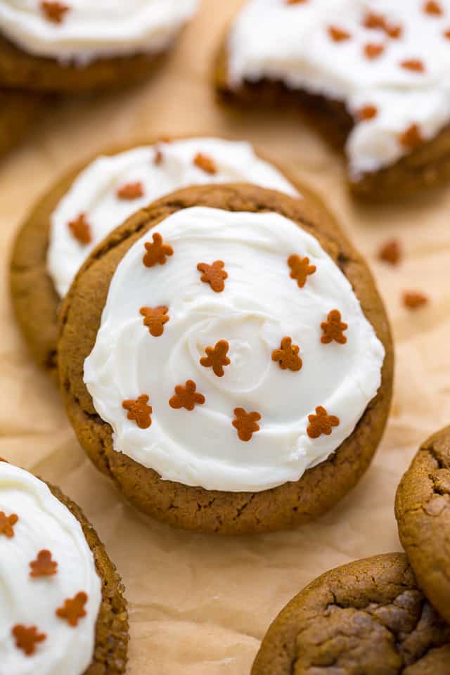 Frosted gingerbread cookies