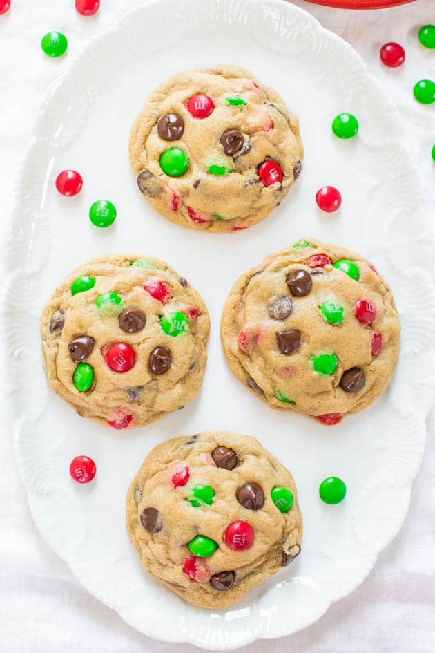 M&Ms chocolate chip cookies