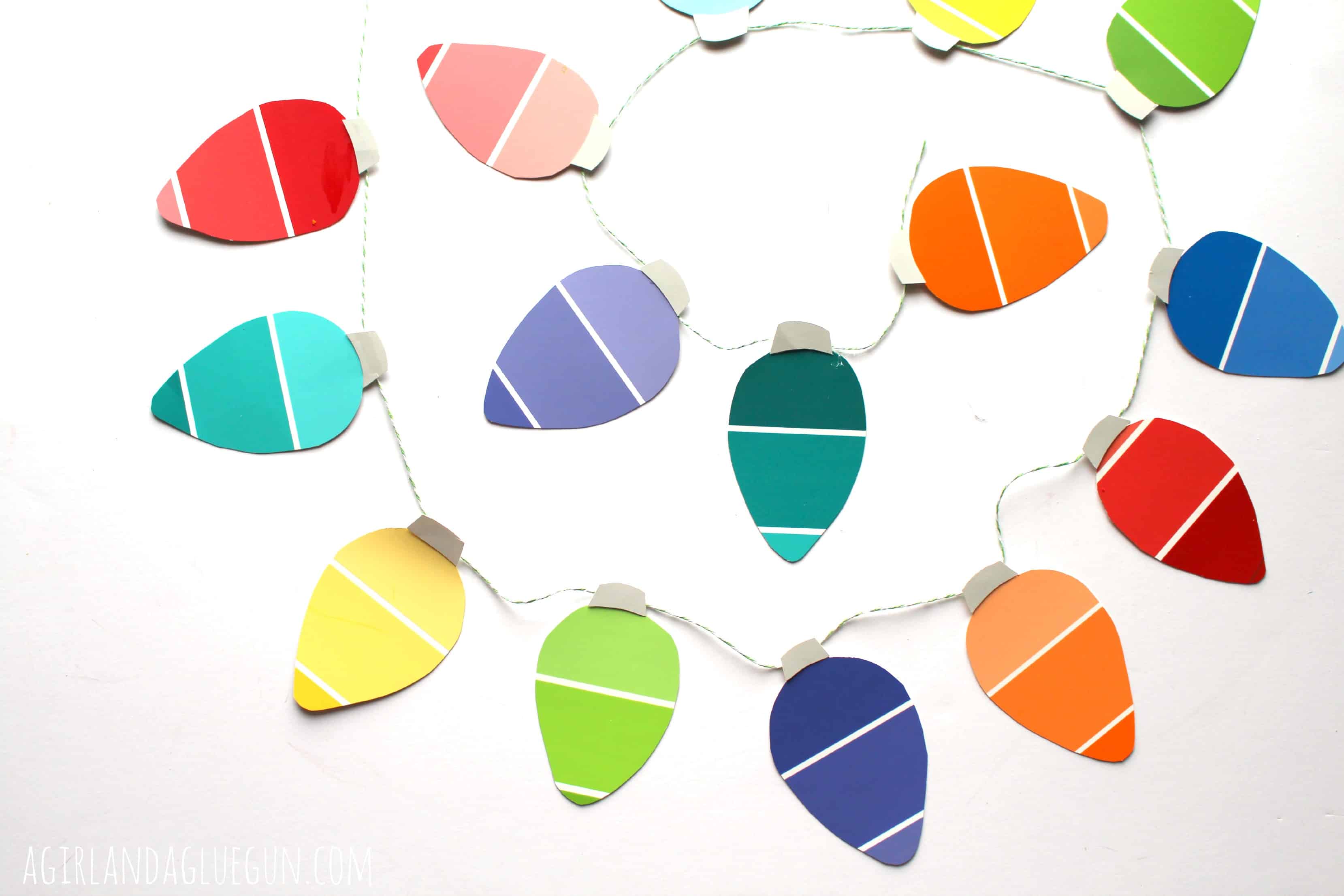 Paint chip Christmas garland