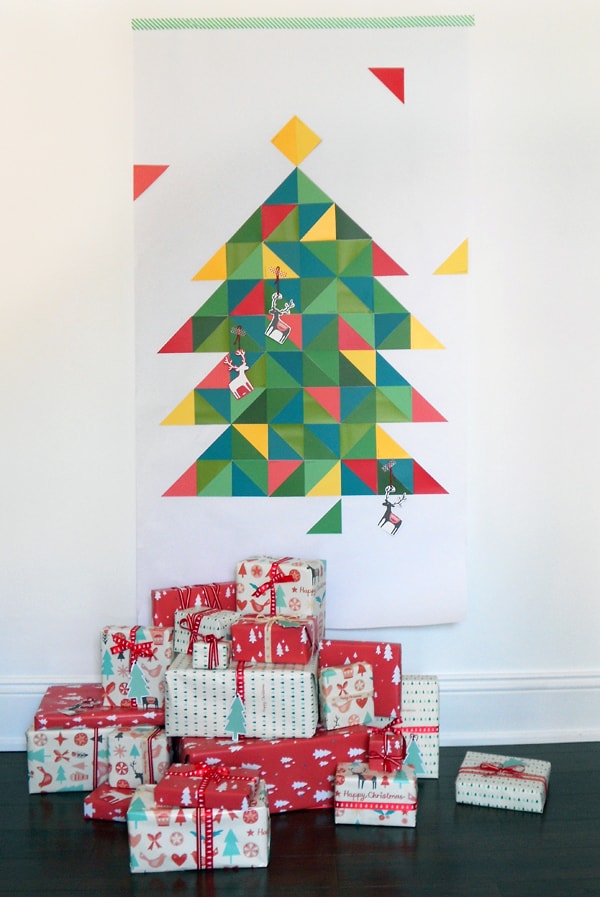 Paint chip Christmas tree