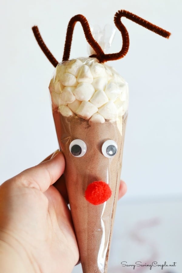 Reindeer hot chocolate cones