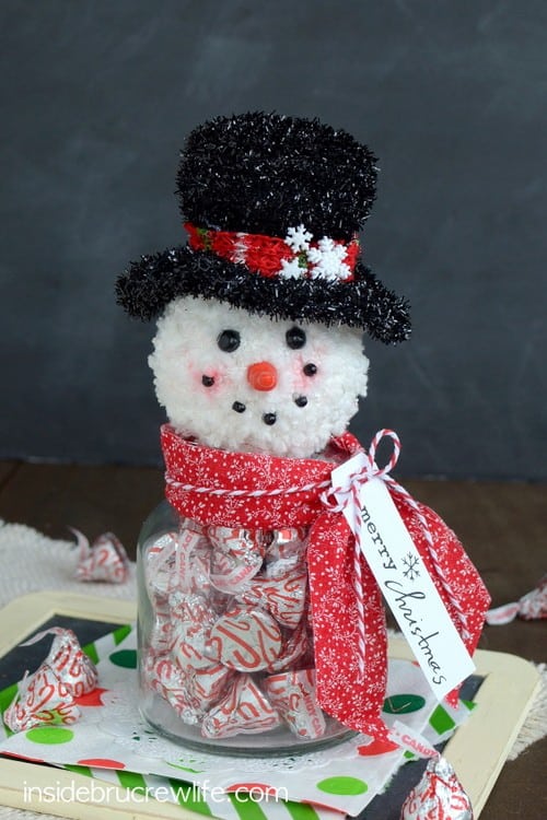 Snowman candy jar