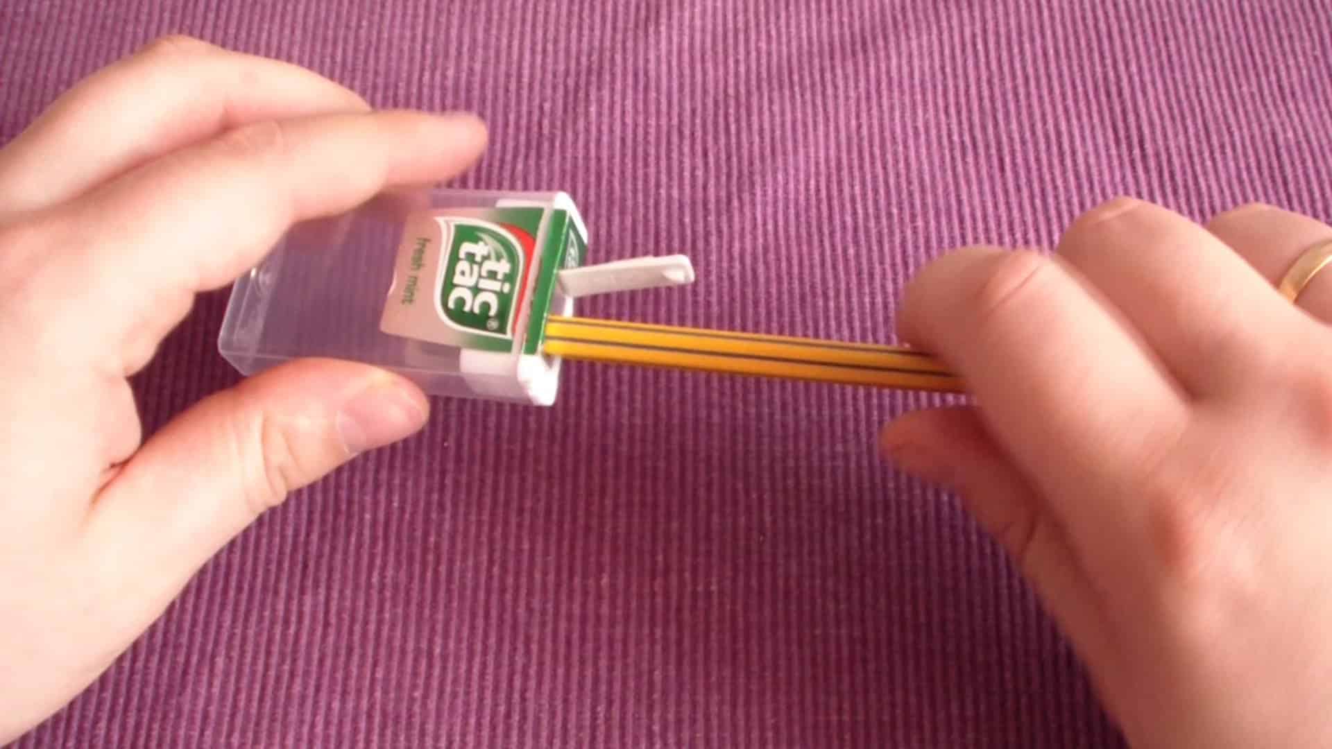 DIY Tic Tac pencil sharpener
