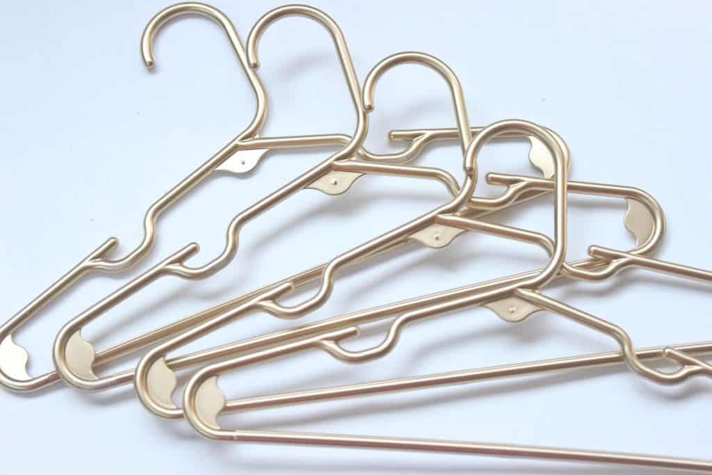 Gold plastic hangers