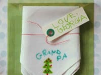 Hand drawn handkerchief gift 200x150 15 Ultra Easy Crafts Made With Handkerchiefs
