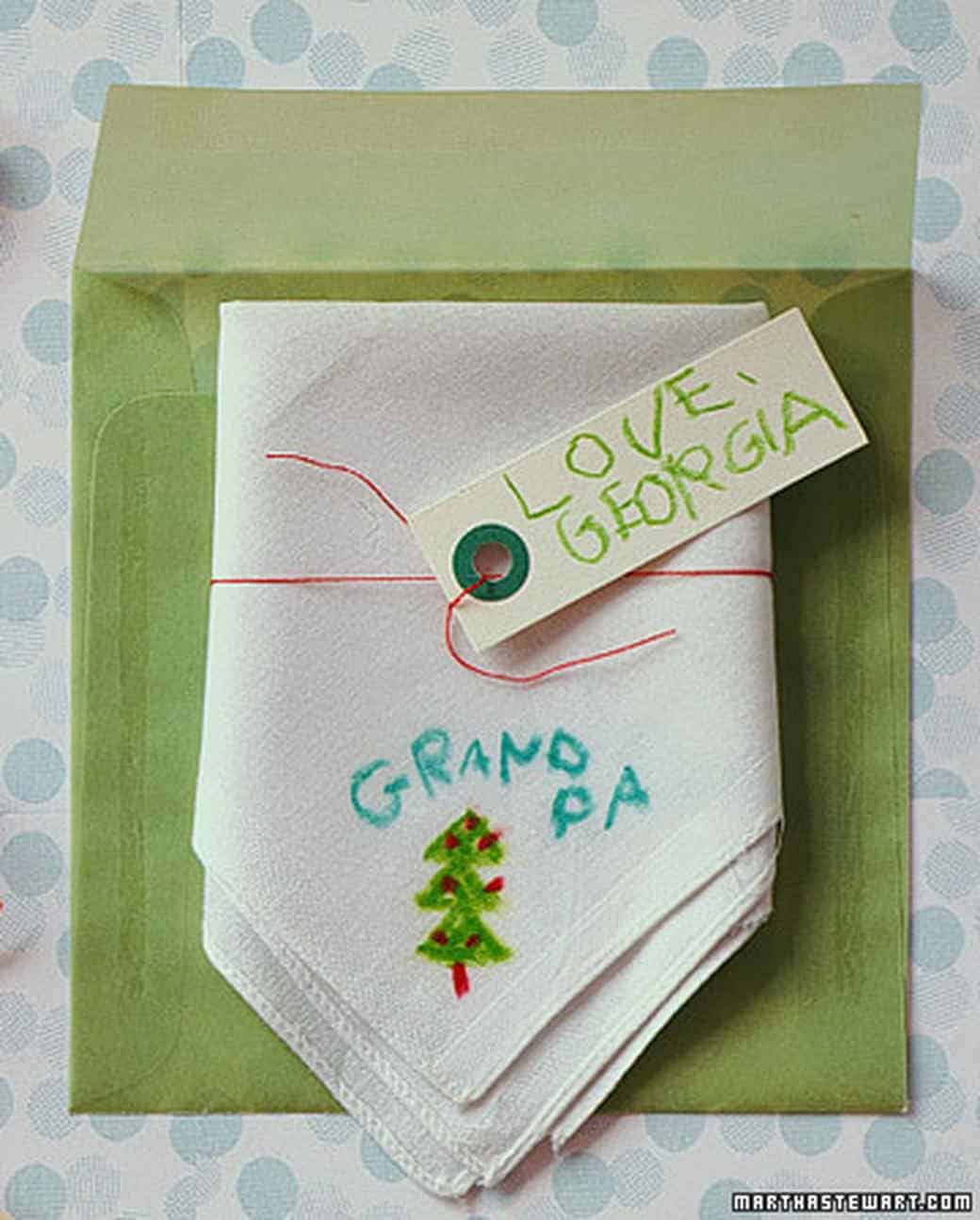 Hand drawn handkerchief gift