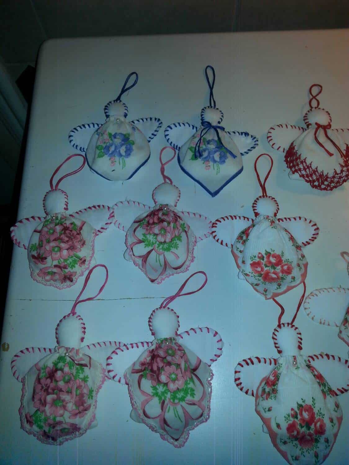 Handkerchief angel ornaments