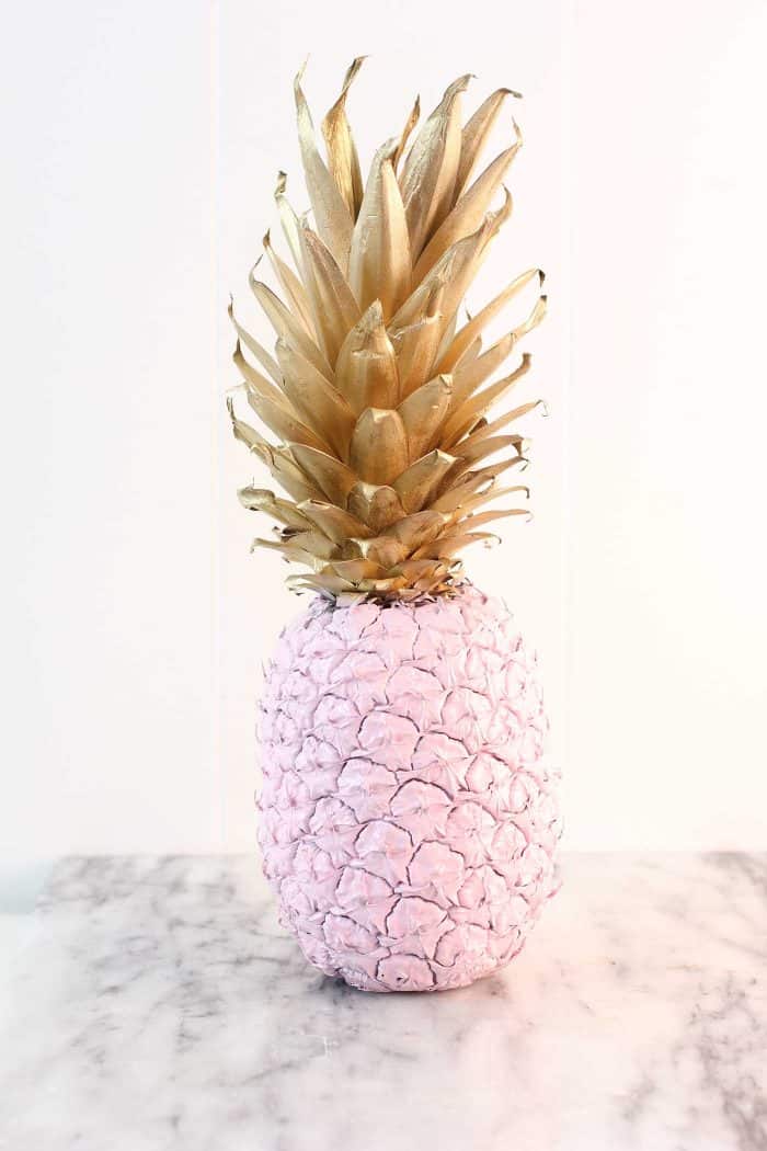 Pink and gold pineapple