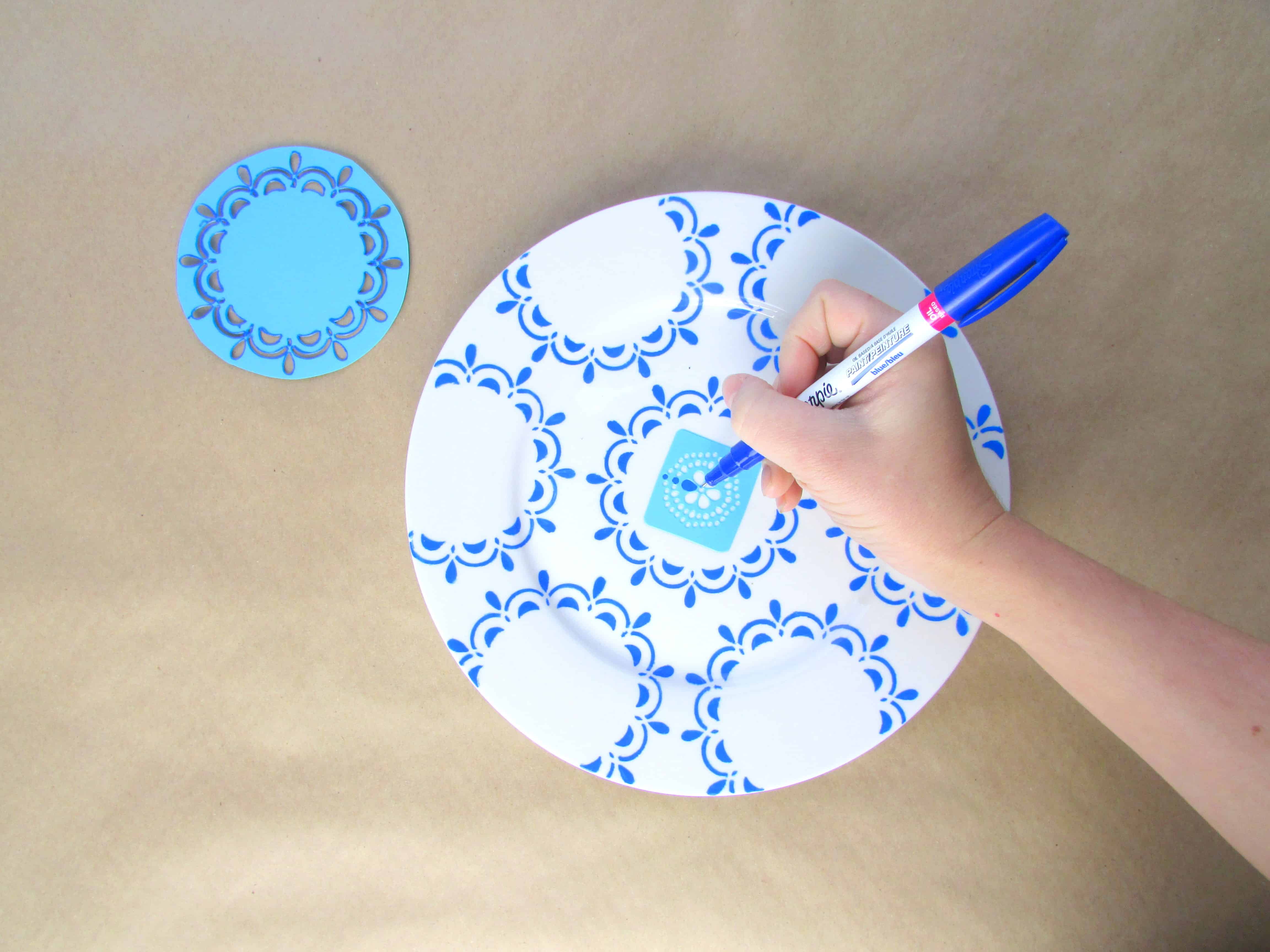 Stencil and paint marker plates