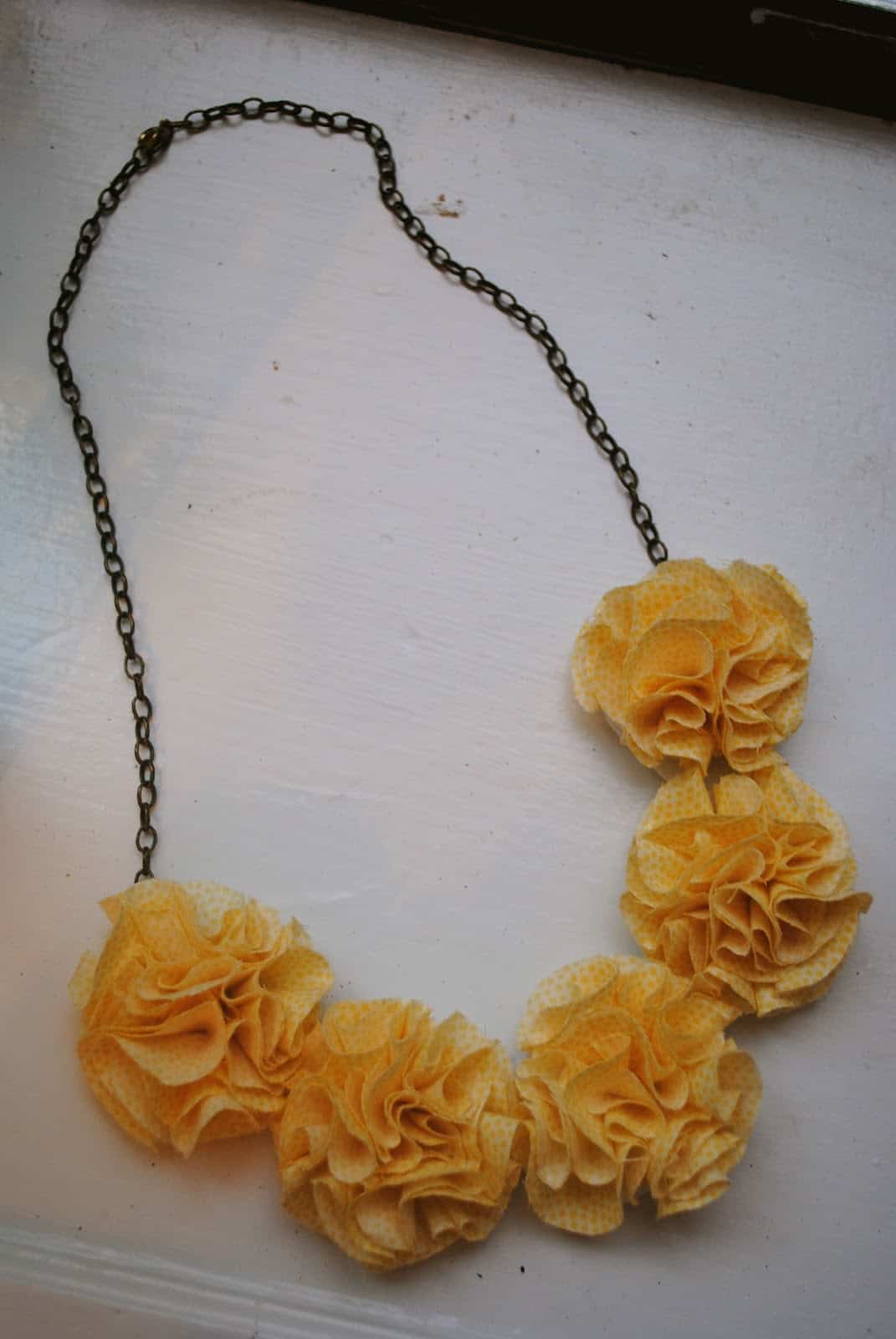 Chiffon rosette necklace
