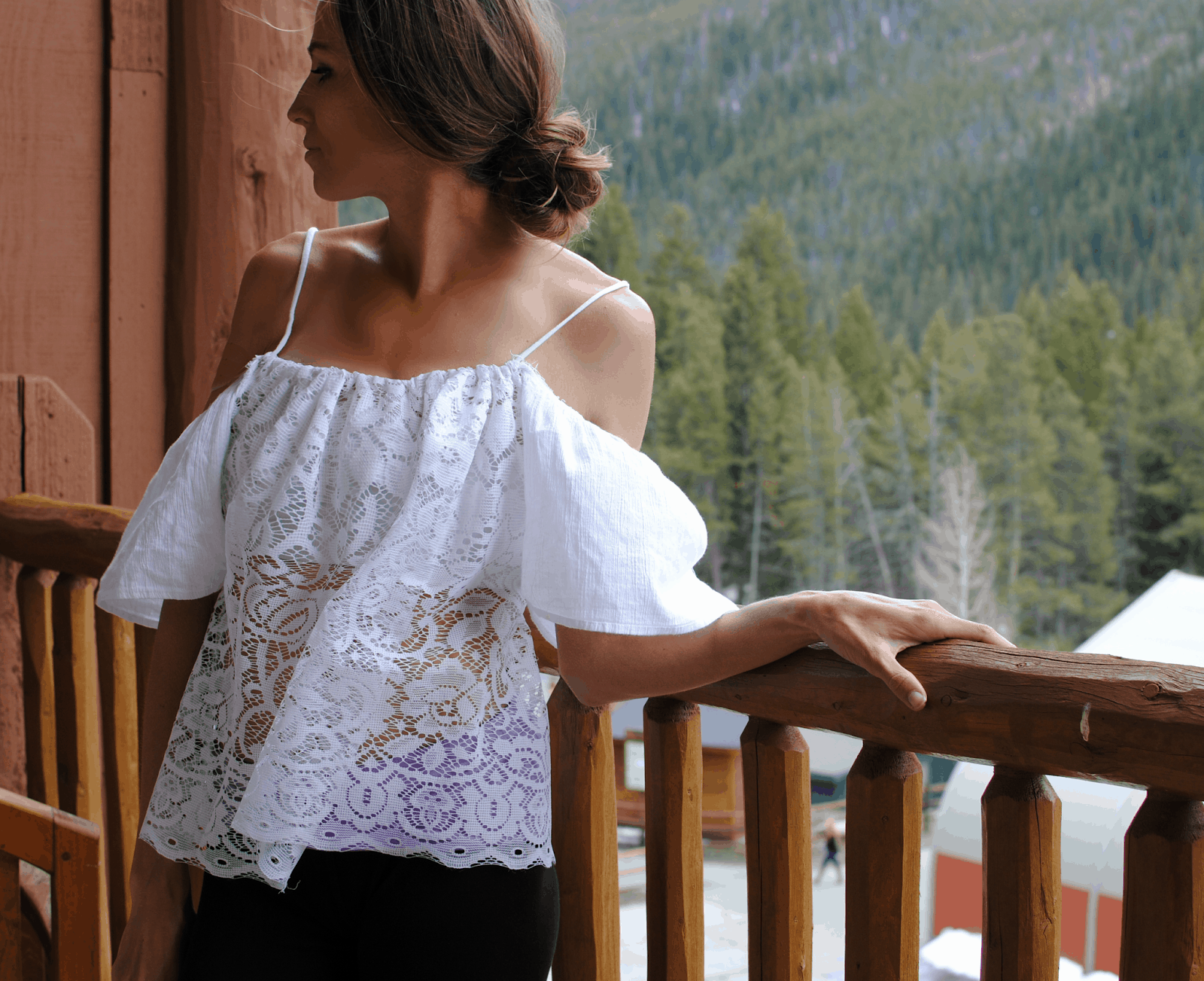 DIY lace peasant blouse