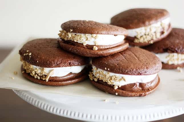 Double chocolate S’mores whoopie pie