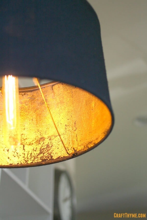 Gold leaf lampshade