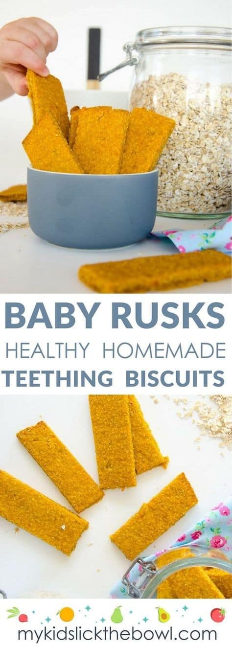 Healthy homemade baby rusks